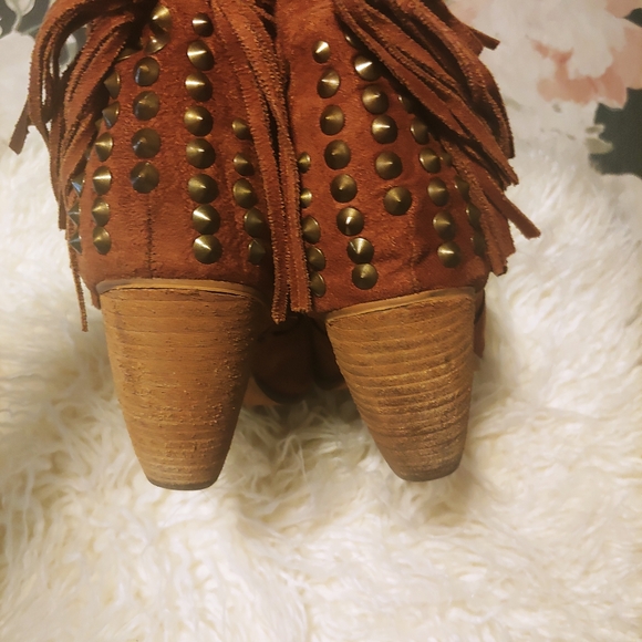 Not Rated fringe studded heel bootie size 8 - Picture 5 of 14